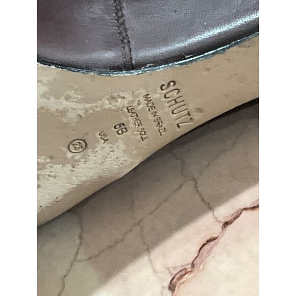 Schutz Jorian Up Boots in Dark Chocolate 5 with Box Womens leather Knee High - Picture 11 of 14